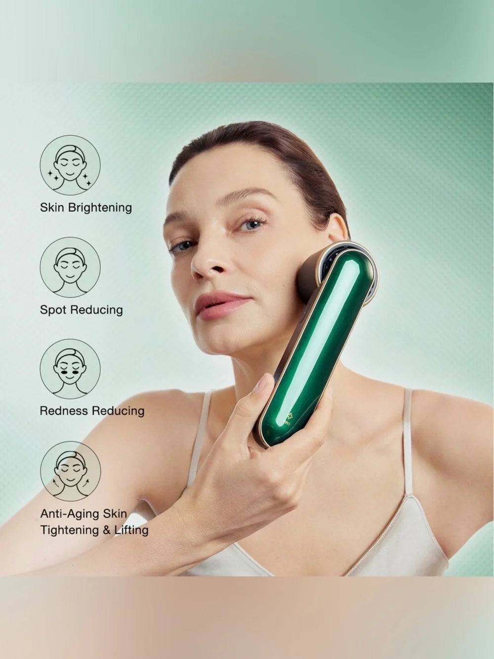 JOVS Blacken Pro DPL Photofacial Skincare Device – Agate Green – Like New
